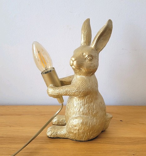 Gold rabbit table - rabbit,