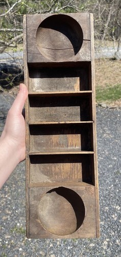 Antique primitive cash wooden - antique,