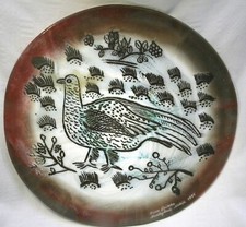 OIVA TOIKKA FAUNA FENNICA NUUTAJARVI GLASS BIRD PLAQUE 