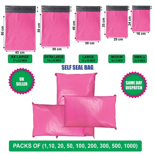 Pink postal mailing bags - postal,