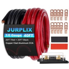 40FT 1/0 AWG Battery Cable 1/0