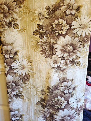 Vintage retro curtains 70s - 3x,