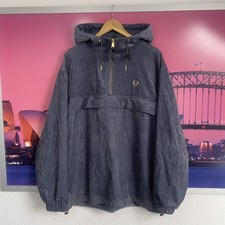 FRED PERRY Ash Blue Corduroy Overhead Jacket Smock | Large / XL / XXL | RRP £150