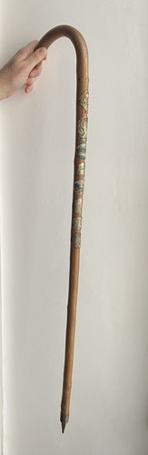Vtg swiss hazel walking stick - walking,