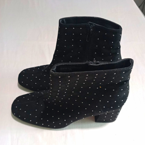 Black faux suede - faux, boots