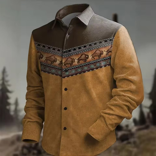 Cowboy western shirt men - cowboy,