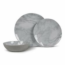 Marble Melamine Tableware Dinner Set Kampa Camping Outdoor 12 Piece