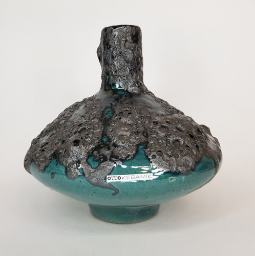 Retro otto keramik turquoise - keramik,