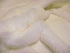 LUXURY Faux Fur Fabric Material - SNOW WHITE