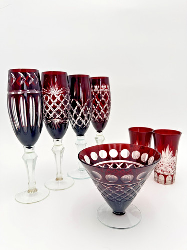 Rare nachtmann cranberry cut - nachtmann,