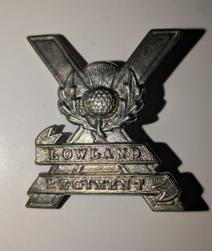 Ww2 lowland regiment cap badge - lowland,