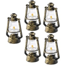  5 Pcs Miniature Painting Lamp Vintage Oil Kerosene Retro Old-fashioned