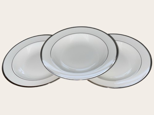 Wedgwood sterling rim soup - sterling, 3x