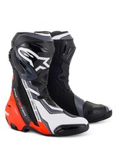 Alpinestars Supertech Boots Black White Red Motorbike Mens BRAND NEW