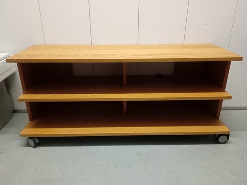 Solid light oak stand - light, tv