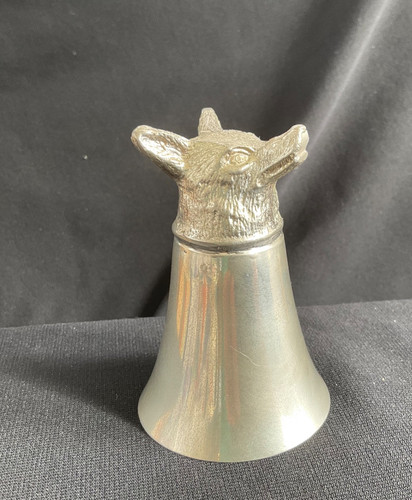 Pewter fox head stirrup - fox,
