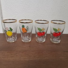 Vintage Britvic Fruit Juice Glasses Set of Four