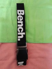 Bench Black Webbing Belt Repeat Wording Adjustable Size. Great Condition