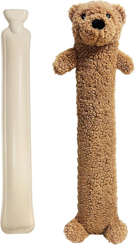 Long hot water bottle bear - water,