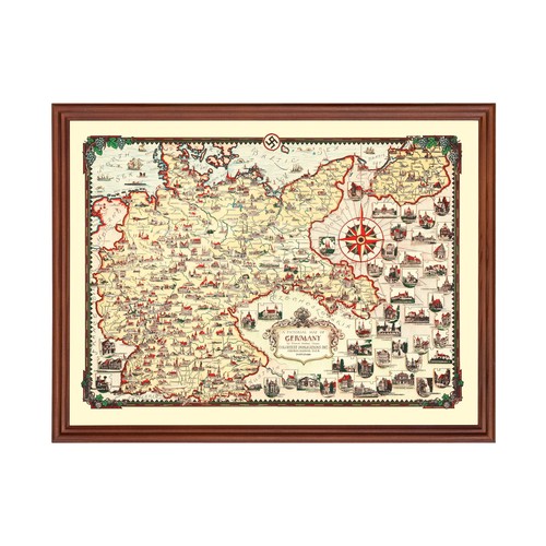 Old map germany - old,