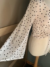 Topshop White Polka Dot Crop
