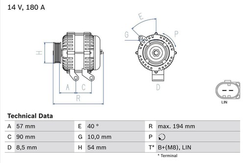 Alternator fits volvo xc90 s80 - fits,