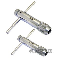 2 PACK REVERSIBLE T BAR HANDLE RATCHET TAP WRENCH M3-M8  M5-M12 - TAP & DIE SET