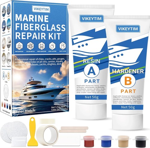 Marine fiberglass repair kit - repair,
