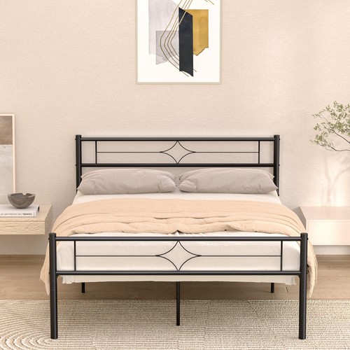 4ft6 double metal - 4ft6, bed