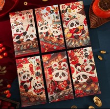 6pc Lunar Chinese New Year Money Envelope Red Packet Red Chinese Red Envelopes.