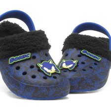 Sonic The Hedgehog Boys Slippers Blue Kids Character Girls Clog Lennox SIZE