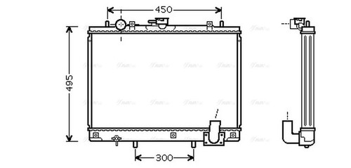 Ava coolant radiator mt2161 - ava,