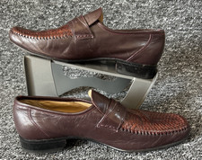 GRENSON Duxford Moccasin Burgundy Men's Bench Made Hand Sewn UK 7