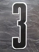 No 3 BMX NUMBER PLATE STICKER