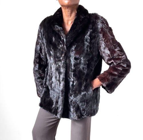 Vintage dark mink coat - ,