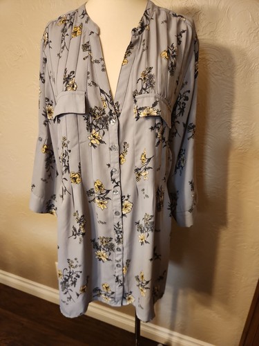 Torrid grey floral georgette - grey,
