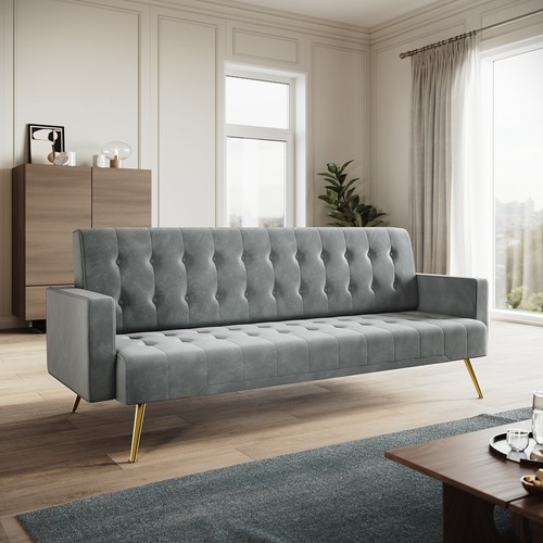 Luxury velvet sofa - bed, 3
