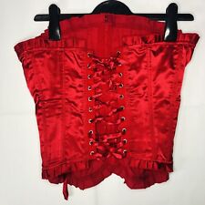 Secret Possessions Corset Red Womens Size S Cotton Bodysuit Lingerie Ladies
