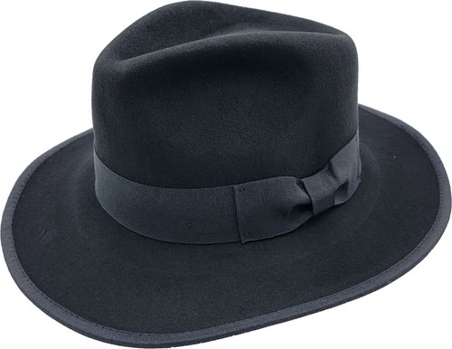 100 wool felt fedora - felt, –