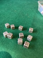 Vintage Aluminium Dice 5 Pair 10 Dice 11 Mm Square