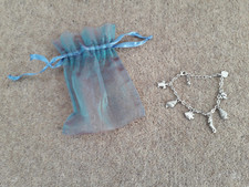 Charm Bracelet Seaside/Nautical Theme Dolphin Seahorse Turtle Shell in Gift Bag