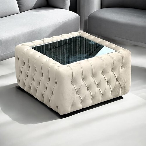 Coffee table velvet mirrored - velvet,