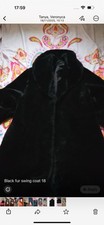 Black Fur Swing Coat