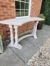 Beautiful RARE Oka Acacia Curve Console Table/Desk