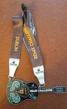 2017 Dublin Rock and Roll Remix Challenge Medal, 5K and HM races, With Ribbon.