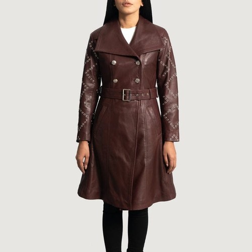 Women genuine brown leather - brown,