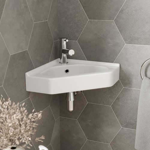 Cloakroom corner wall hung - cloakroom,