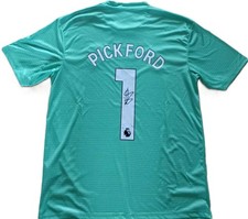 Hand Signed Jordan Pickford Name & Number 1 Everton 2025/26 Goalkeeper Shirt (2)