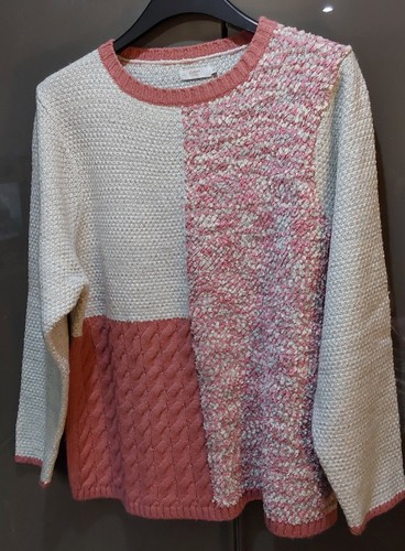 Cotton traders jumper pink - cotton,