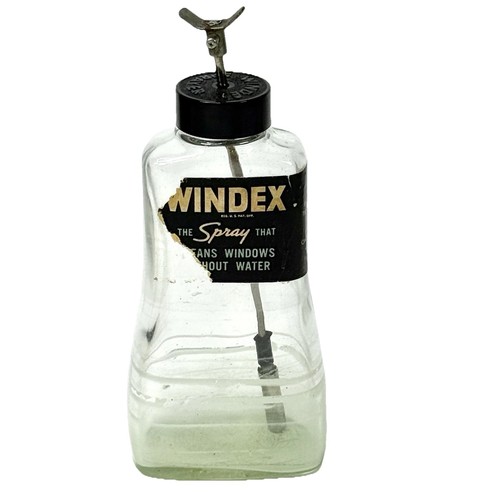 Vintage windex glass embossed - windex,